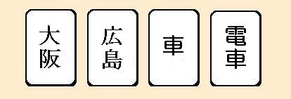 答え:｢大阪｣と｢車｣